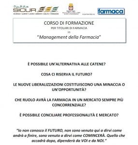 management della farmacia