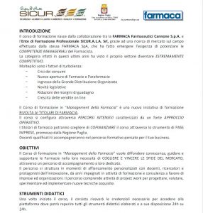 management della farmacia